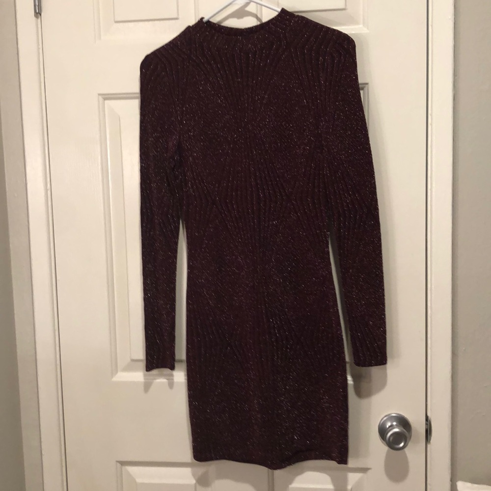 Burgundy sparkle dress